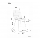 Стул SIGNAL MILA Velvet Bluvel 28 бежевый/черный